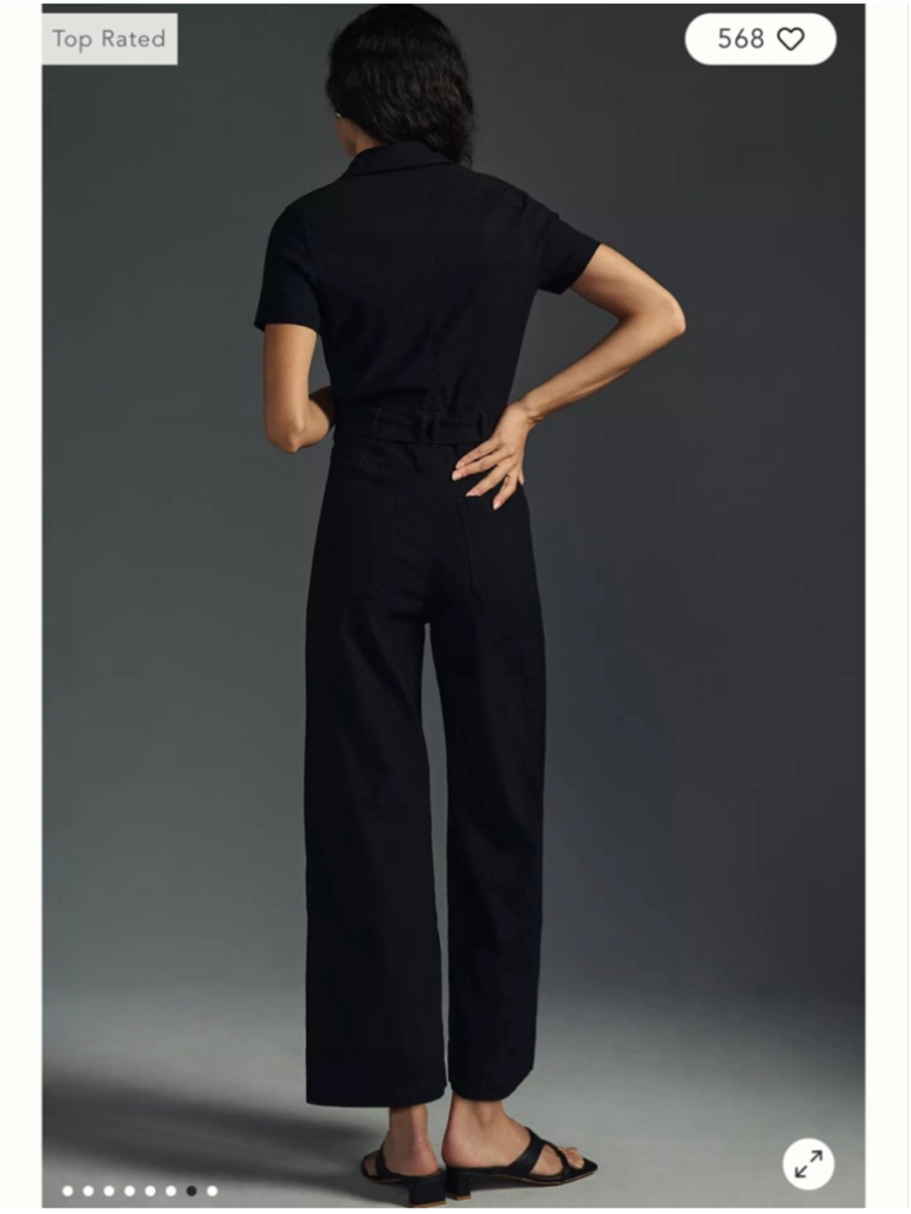Maeve by Anthropologie Black The Colette Weekend Jumpsuit Size 6 - Picture 3 of 9